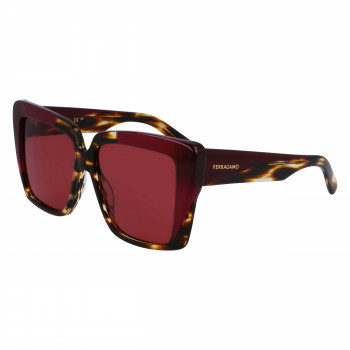 Ferragamo SF1060SN-215 moteriški akiniai nuo saulės, Havana rėmelis, Brown Gradient lęšiai, 55mm