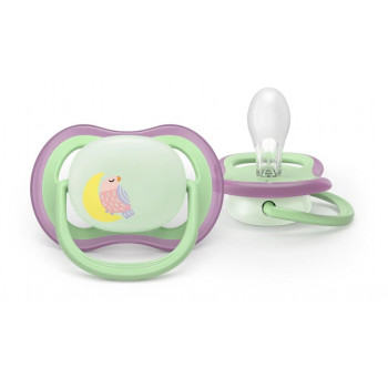 Philips AVENT Ultra Air Night žindukas 6-18 mėn., 2 vnt., švytintis tamsoje