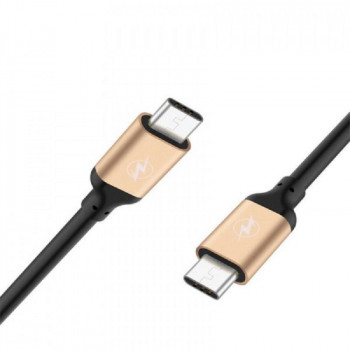 JOYROOM S-M330 USB-C į USB-C 100W greitojo įkrovimo pintas nailono duomenų kabelis 2m juodas auksinis
