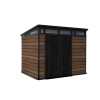 Keter Deco Pent 9x7 sodo namelis, riešuto spalvos