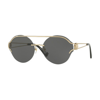 Versace moteriški pilotiniai akiniai nuo saulės VE21841252876, šviesiai auksiniai, pilki gradientiniai, 61mm