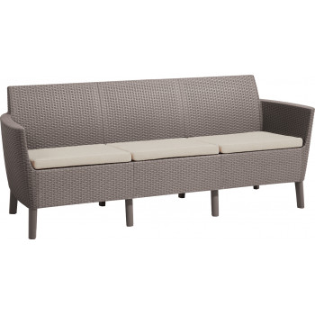 KETER Salemo 3 vietų sofa, smėlio spalvos