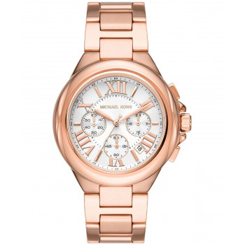 Michael Kors Parker moteriškas chronografinis laikrodis MK7271 43 mm rožinio aukso spalvos nerūdijančio plieno