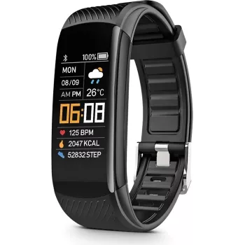 Emporia Fit Basic aktyvumo stebėjimo apyrankė juoda - išmanusis laikrodis (EMP-FIT-BASIC)