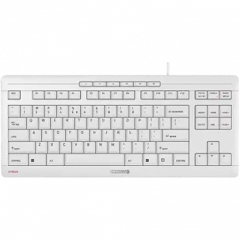 CHERRY STREAM TKL klaviatūra, universali USB, AZERTY, prancūziška, balta