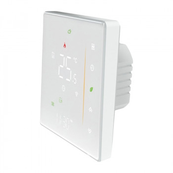 MOES WHT-006-GB-WH Wi-Fi elektrinio grindų šildymo termostatas, 16 A, baltas