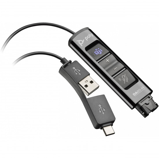 HP Poly DA85-M Wideband QD auf USB-Adapter Teams (USB-A & USB-C)