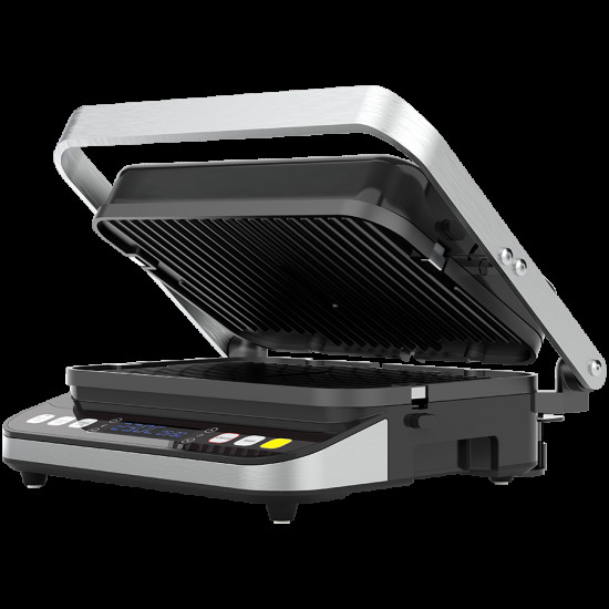 AENO ''Electric Grill EG1: 2000W, 3 heating modes - Upper Grill, Lower Grill, Both Grills Defrost, Max opening angle -180 , Temperature regulation, Timer, Removable double-sided plates, Plate size 320*220mm''