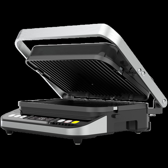 AENO ''Electric Grill EG5: 2000W, 2 heating modes - Lower Grill, Both Grills, 6 preset programs, Defrost, Max opening angle -180 , Temperature regulation, Timer, Removable double-sided plates, Plate size 320*220mm''