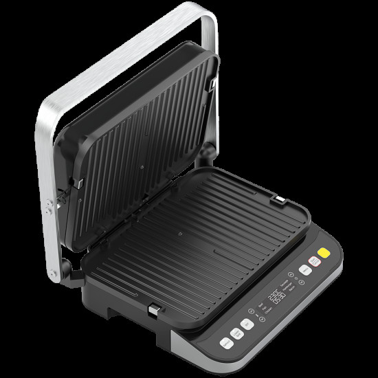 AENO ''Electric Grill EG5: 2000W, 2 heating modes - Lower Grill, Both Grills, 6 preset programs, Defrost, Max opening angle -180 , Temperature regulation, Timer, Removable double-sided plates, Plate size 320*220mm''