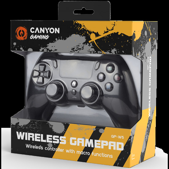 CANYON GP-W5, Wireless Gamepad With Touchpad For PS4