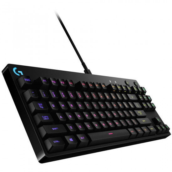 LOGITECH G PRO TKL Corded Mechanical Gaming Keyboard - BLACK - NORDIC - USB - CLICKY