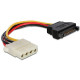 Sata Power Cable 15PIN Male- 4PIN Molex 15cm | Turime sandėlyje | ITwork