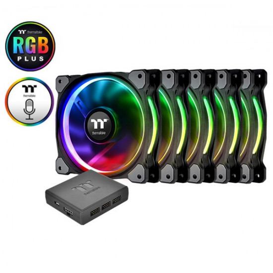 Riing 14 RGB Plus TT Premium Edition 5 Pack (5x140mm, 500-1400 RPM)