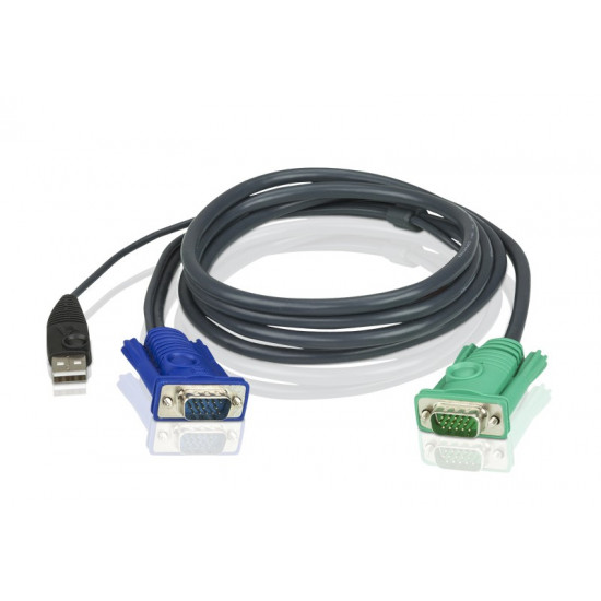 1.2M USB KVM Cable 3in1 SPHD 2L-5201U