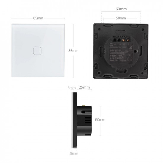 Smart wifi touch light switch MCE716B