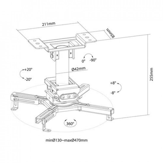 Projector ceiling mount