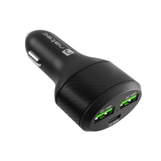 Car charger 2x USB 1x USB-C QC 3.0