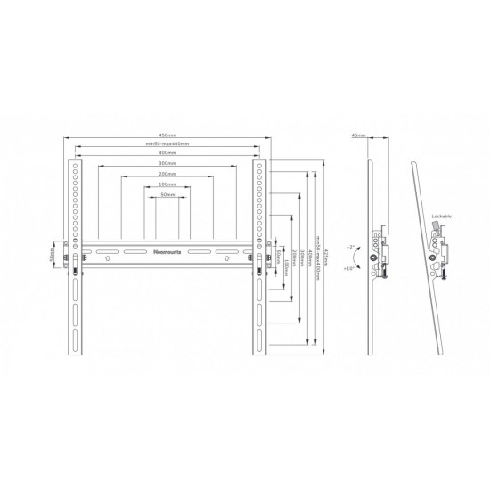 TV SET ACC WALL MOUNT/WL35-350BL14 NEOMOUNTS