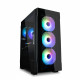 PC case I3 Neo TG Mid Tower RGB fan x4, black