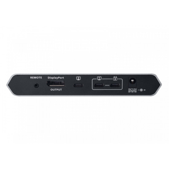 2-Port 4K DP USB-C KVM Dock Switch with Power