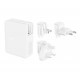  adowarka cienna 140W 4-ports (3xC 1xA) UK, EU, US Plugs white