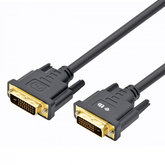 DVI cable M 24 + 1 1.8 m. Black, gold plated