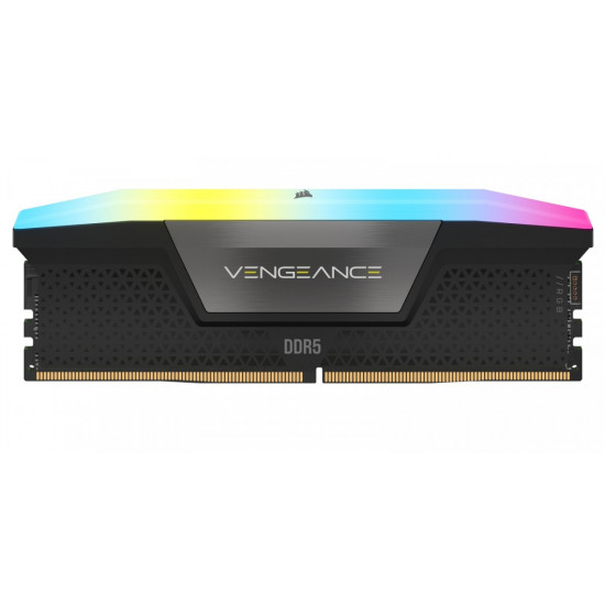 CORSAIR VENGEANCE RGB 32GB 2x16GB DDR5 6000MT/s DIMM Unbuffered 36-44-44-96 Std PMIC XMP 3.0 Black Heatspreader PCB 1.4V