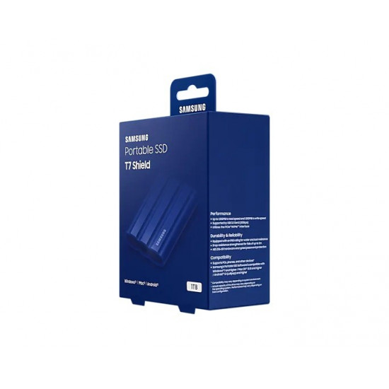 1TB Samsung Portable T7 Shield USB 3.2 Gen2 Blue retail