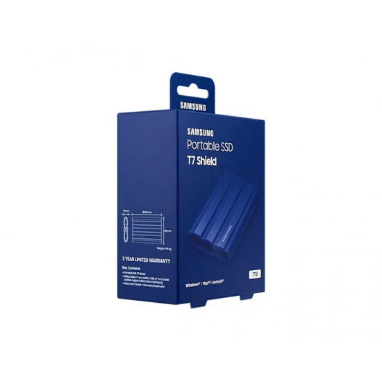 1TB Samsung Portable T7 Shield USB 3.2 Gen2 Blue retail