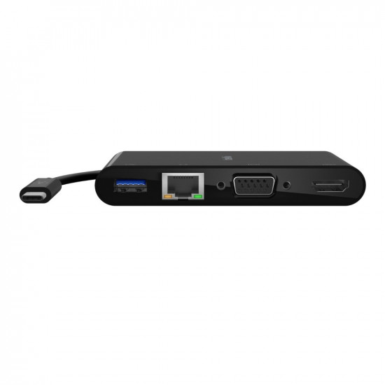 USB-C Multimedia Adapter GBE,HDMI,VGA,US