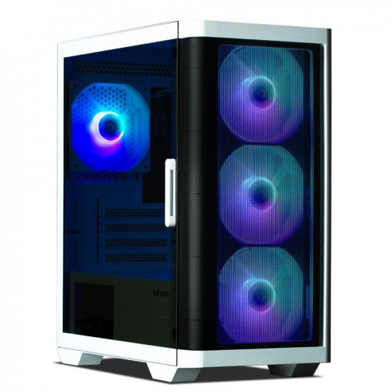 ZALMAN M4 WHITE mATX Mini Tower 4 Fans ARGB