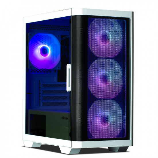 ZALMAN M4 WHITE mATX Mini Tower 4 Fans ARGB