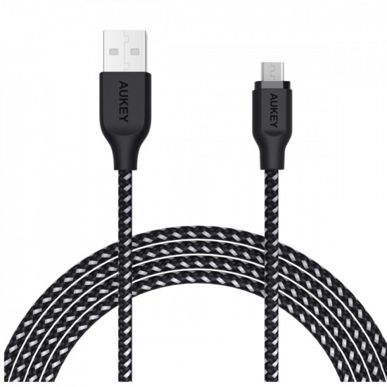 AUKEY CB-AM2 Nylon Quic k Charge micro USB-USB