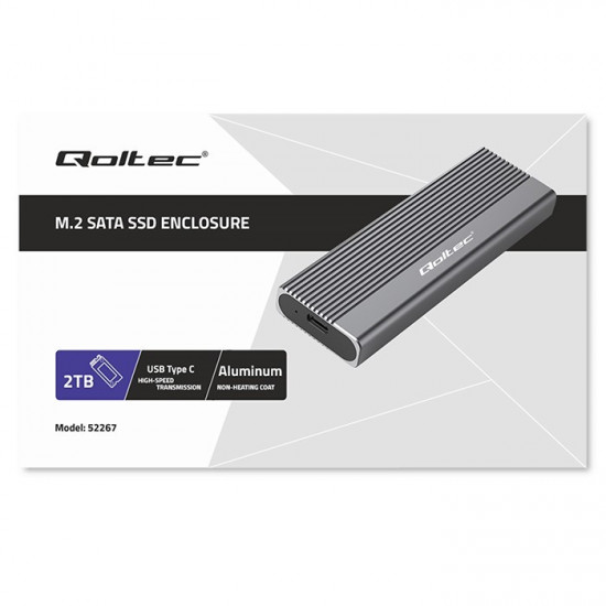 Enclosure for SSD M.2 drive,SATA,NGFF,USB C