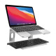 Aluminium laptop stand silver