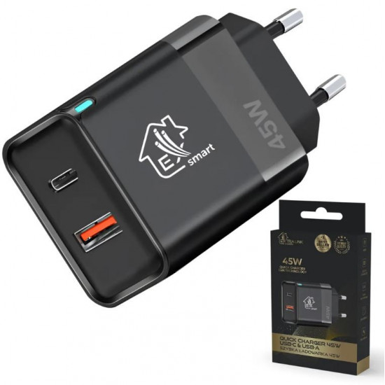  adowarka Smart Life Fast Charger 45W GaN USB-C, USB-A