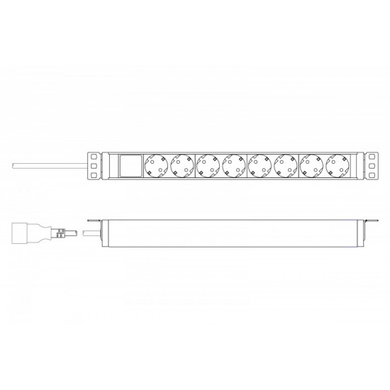 1U Aluminum PDU DN-95428