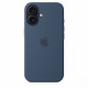 Silicone case with MagSafe for iPhone 16 - denim