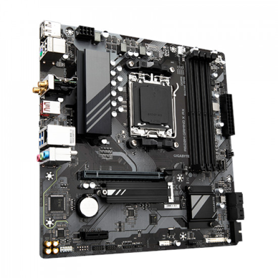 Gigabyte | A620M GAMING X AX 1.0 M/B | Processor family AMD | Processor socket AM5 | DDR5 DIMM | Memory slots 4 | Supported hard disk drive interfaces SATA, M.2 | Number of SATA connectors 4 | Chipset AMD A620 | Micro ATX