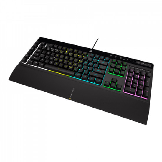 Corsair K55 RGB PRO Gaming keyboard, RGB LED light, US, Wired, Black