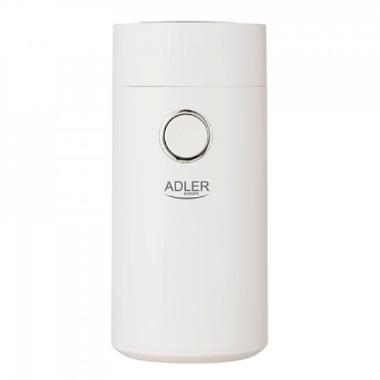 Adler Coffee grinder AD4446wg 150 W Coffee beans capacity 75 g Lid safety switch White