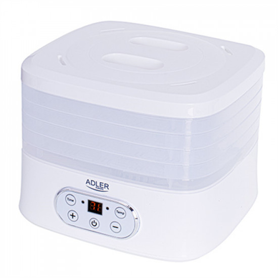 Adler Food Dehydrator AD 6658 Power 230 W Number of trays 5 Temperature control Integrated timer White