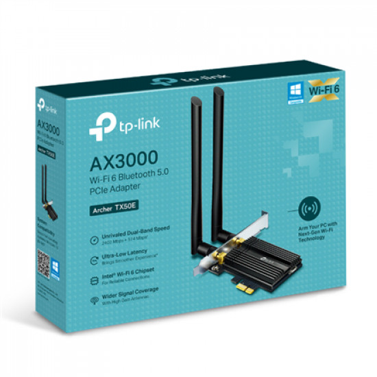 TP-LINK AX3000 Wi-Fi 6 Bluetooth 5.0 PCIe  Adapter