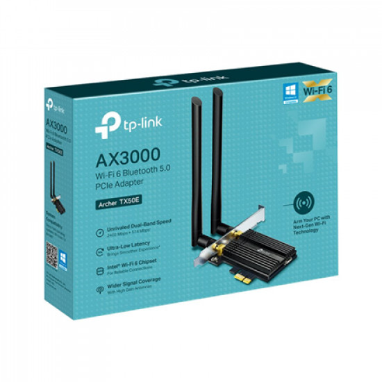 TP-LINK AX3000 Wi-Fi 6 Bluetooth 5.0 PCIe  Adapter