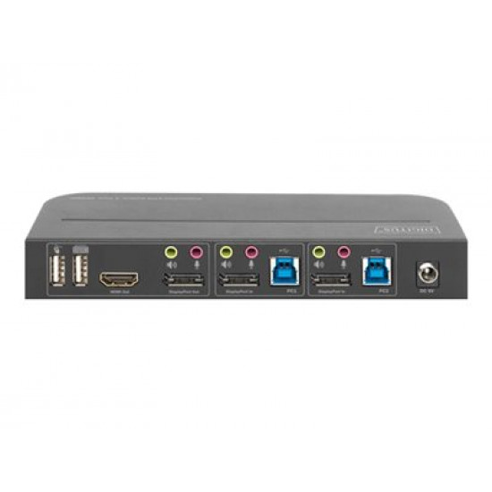 DIGITUS KVM Switch 2x1 DP DP/HDMI OutUSB 4Kx2K60Hz