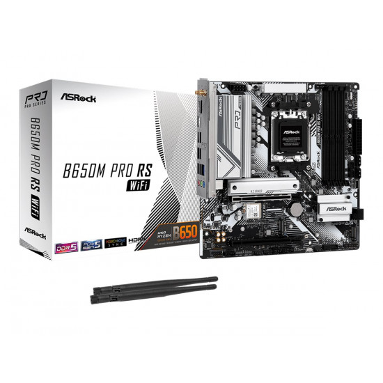 ASROCK B650M PRO RS WIFI AM5 mATX 4x DDR5 2.5G LAN Wi-Fi 6E + BT