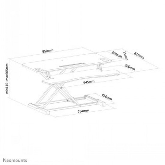 PC ACC SIT-STAND WORKSTATION/NS-WS300BLACK NEOMOUNTS