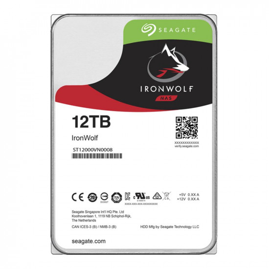 12TB Seagate IronWolf ST12000VN0008 7200RPM 256MB *Bring-In-Warranty*