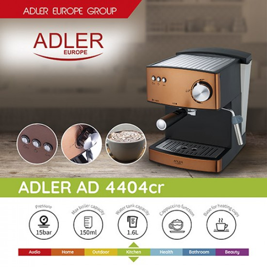 Adler AD 4404cr Combi coffee maker 1.6 L Semi-auto